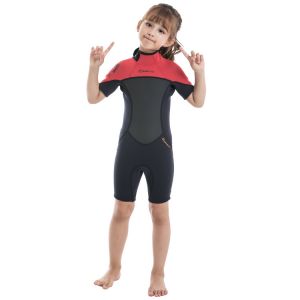 Áo bơi chống lạnh màu đỏ dày 2.5mm