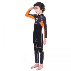 Áo bơi chống lạnh màu cam dày 3mm
