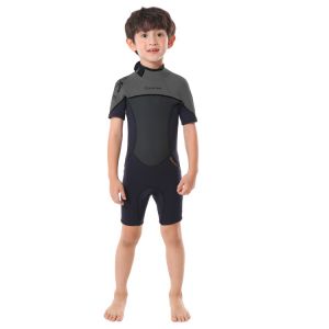 Áo bơi chống lạnh tay ngắn xám dày 2.5mm